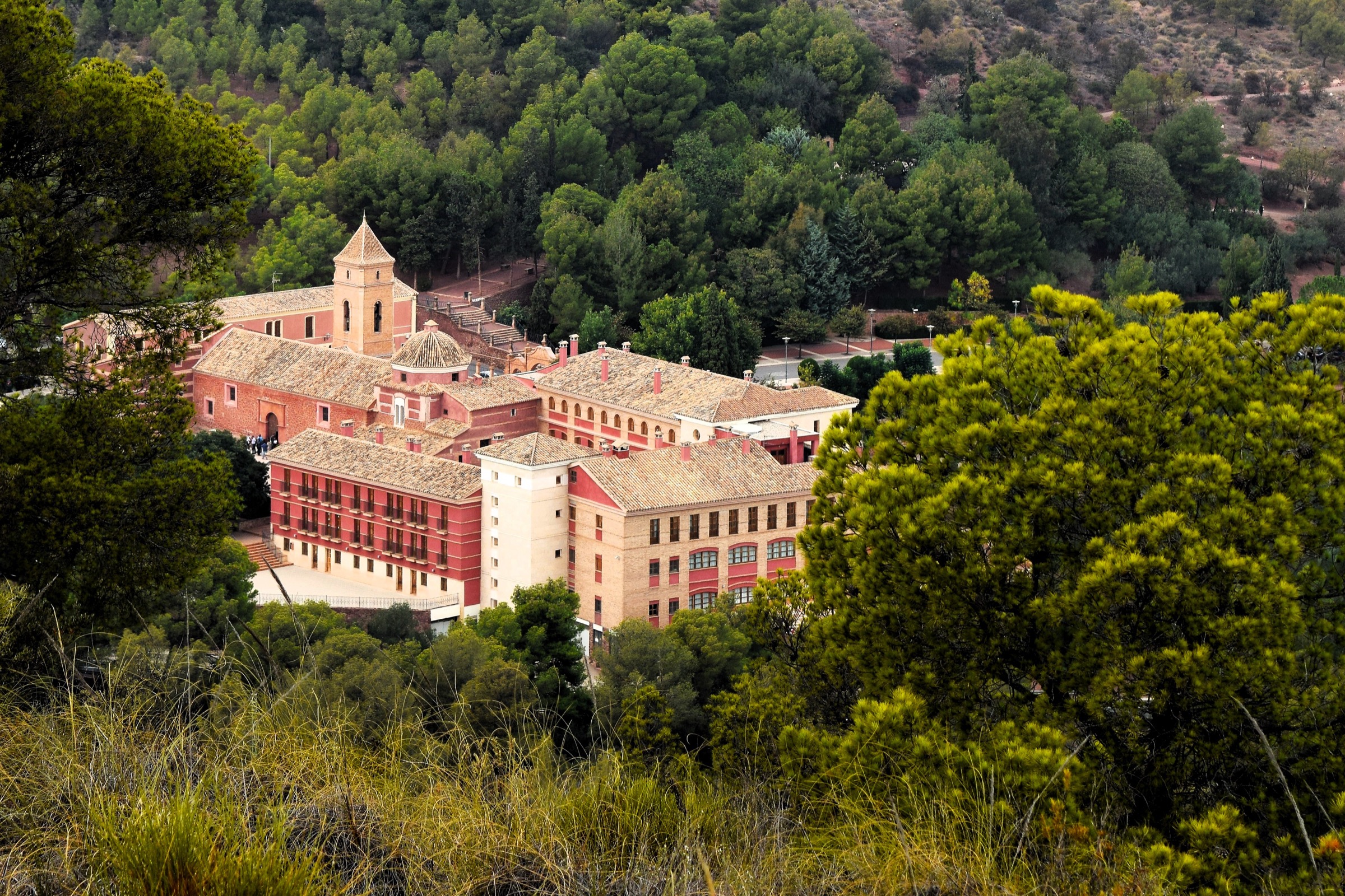 The Santuario de Santa Eulalia nestled in the pine woods of the Sierra Espuña