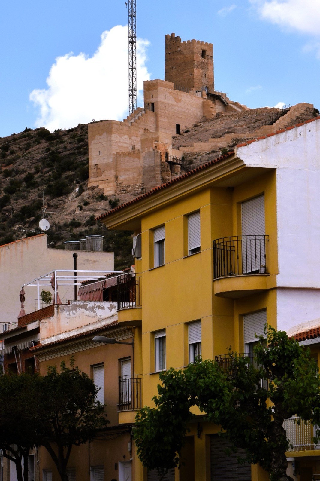 The castle above the town, Alhama de Murcia
