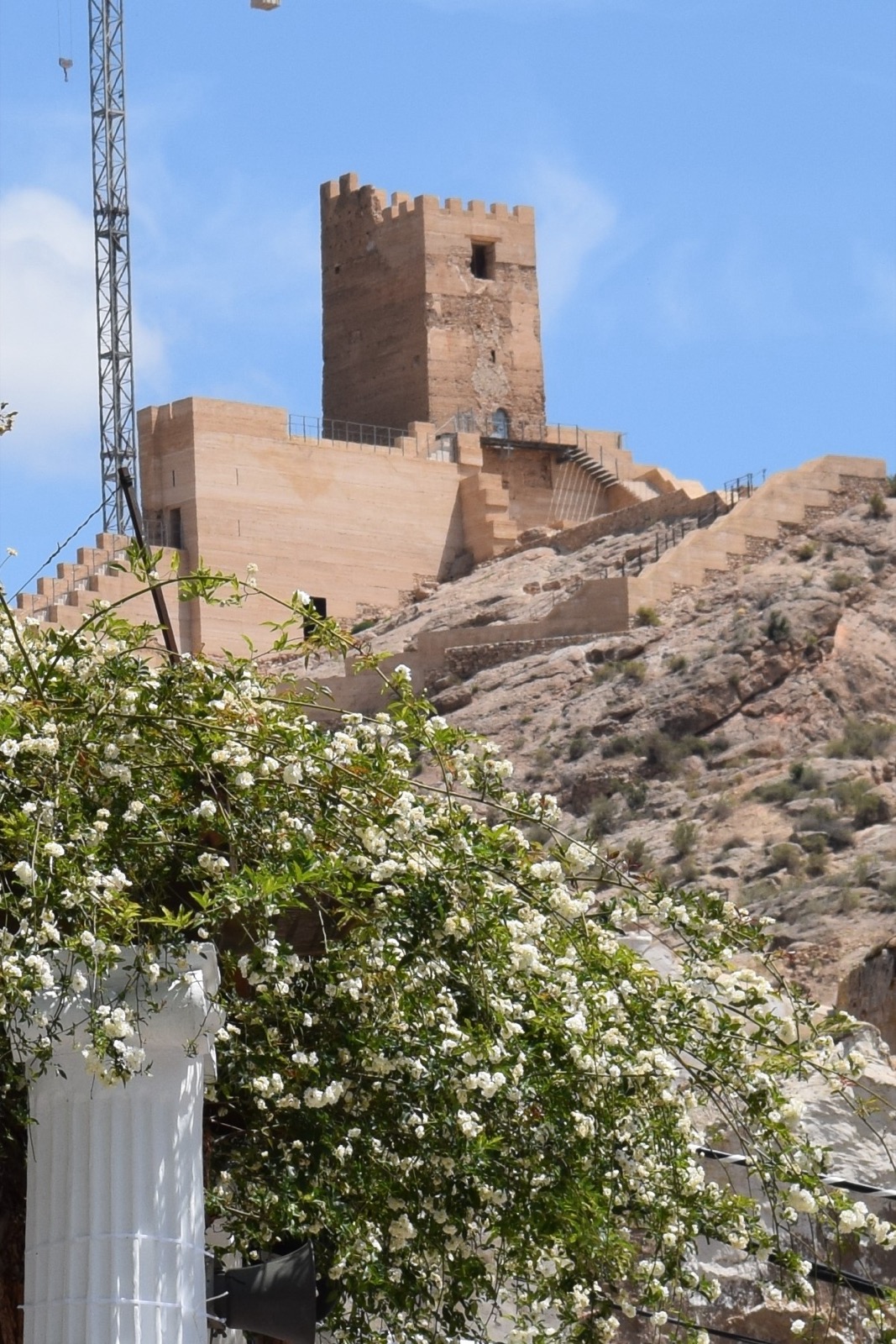 The medieval castle above Alhama de Murcia