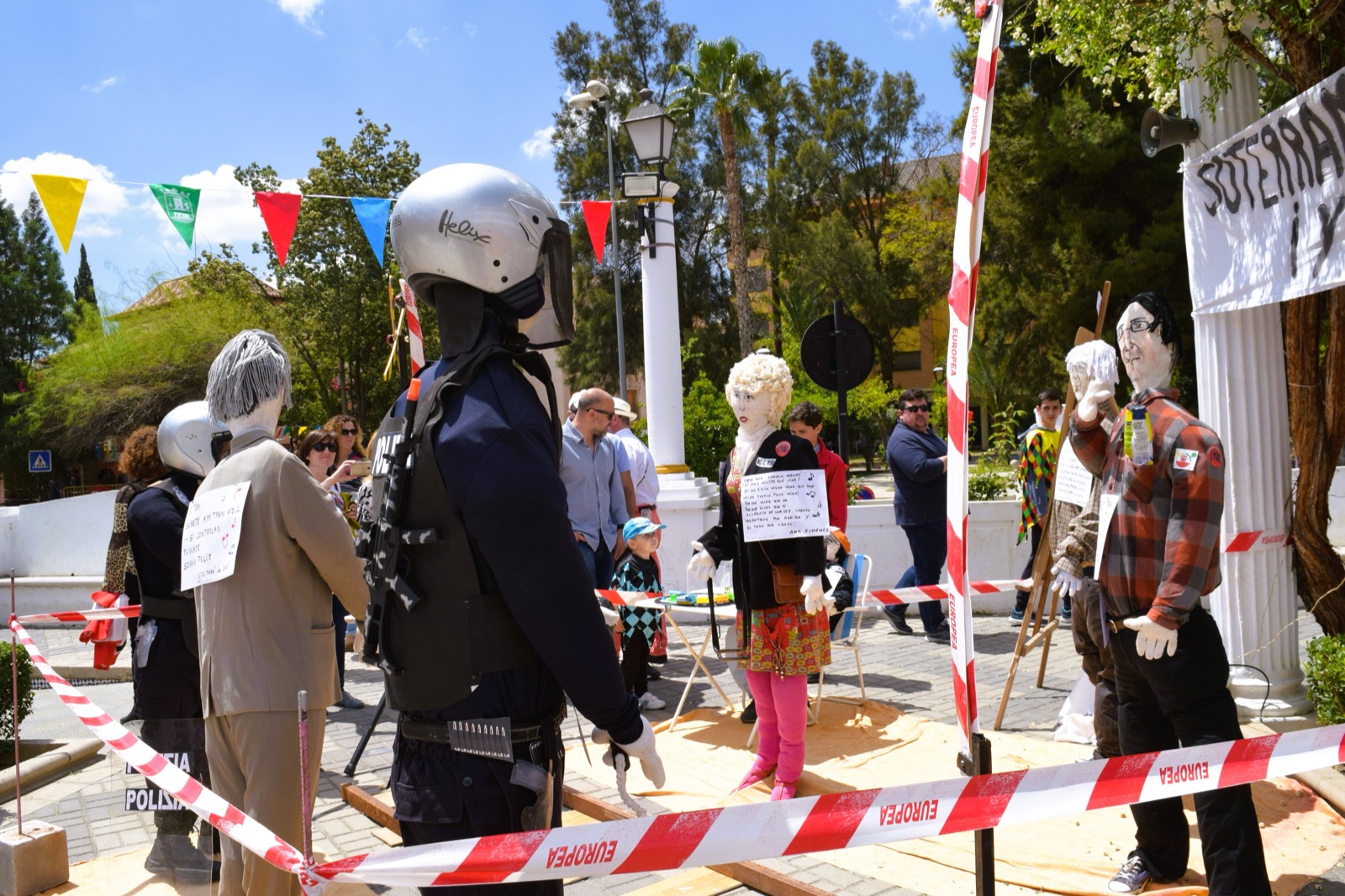 A satirical mayo tableau, Fiestas de Los Mayos, Alhama de Murcia
