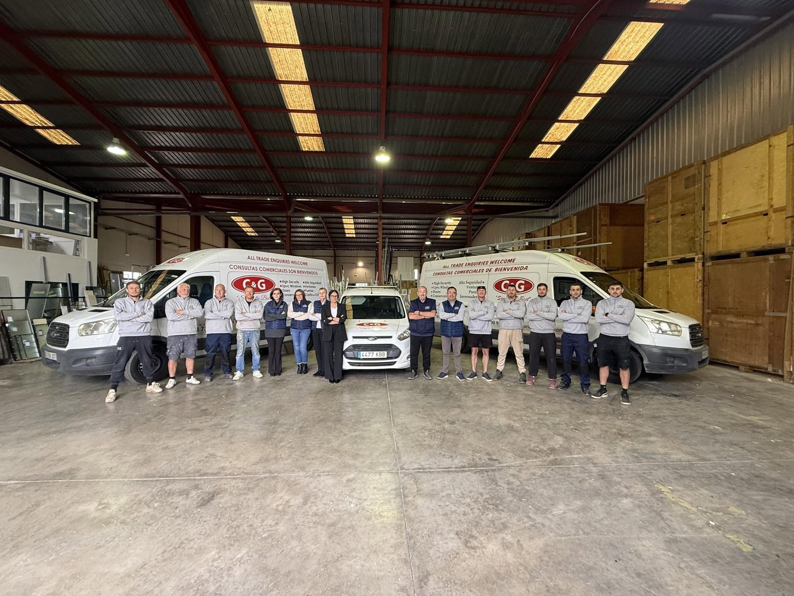 The C & G Fabrications team at their workshop