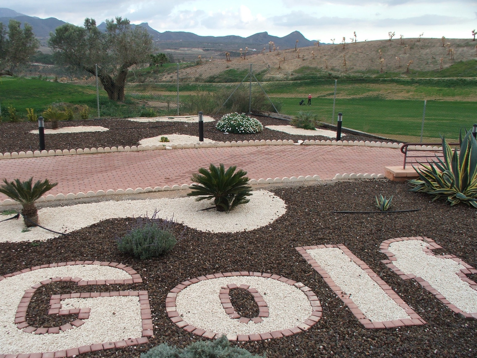 The 'Golf' garden at the clubhouse, Camposol golf course under construction, January 2006