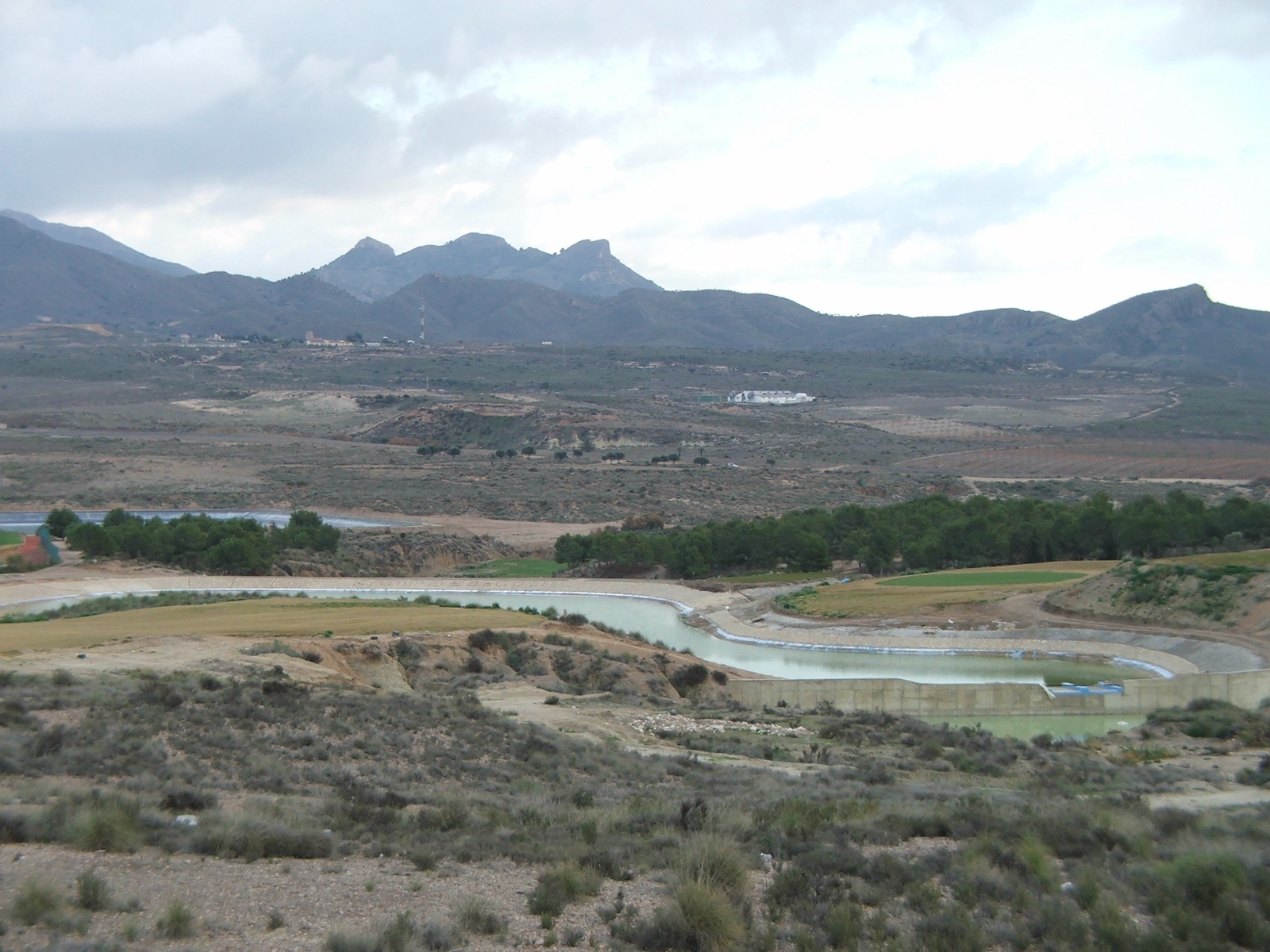 Shaping the course and irrigation, Camposol golf course under construction, January 2006