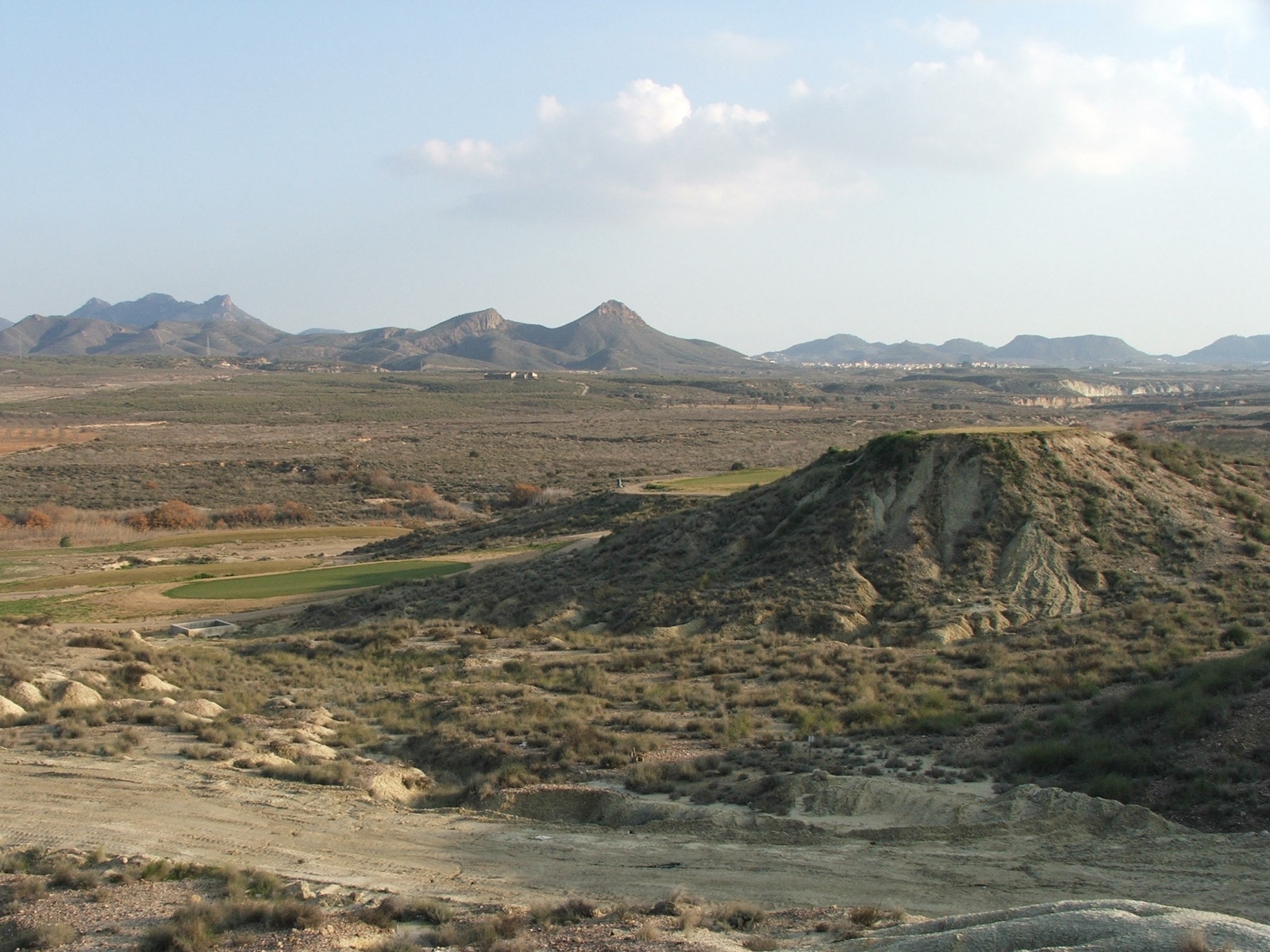 Camposol golf course under construction with the estate spreading behind, January 2006