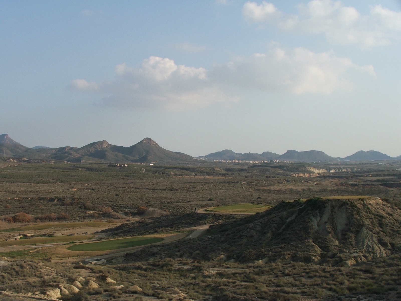 Camposol golf course under construction with the estate spreading behind, January 2006