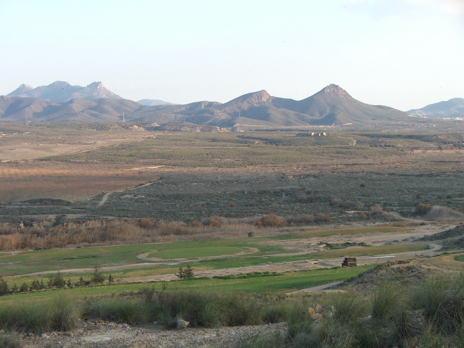 Camposol golf course under construction with the estate spreading behind, January 2006