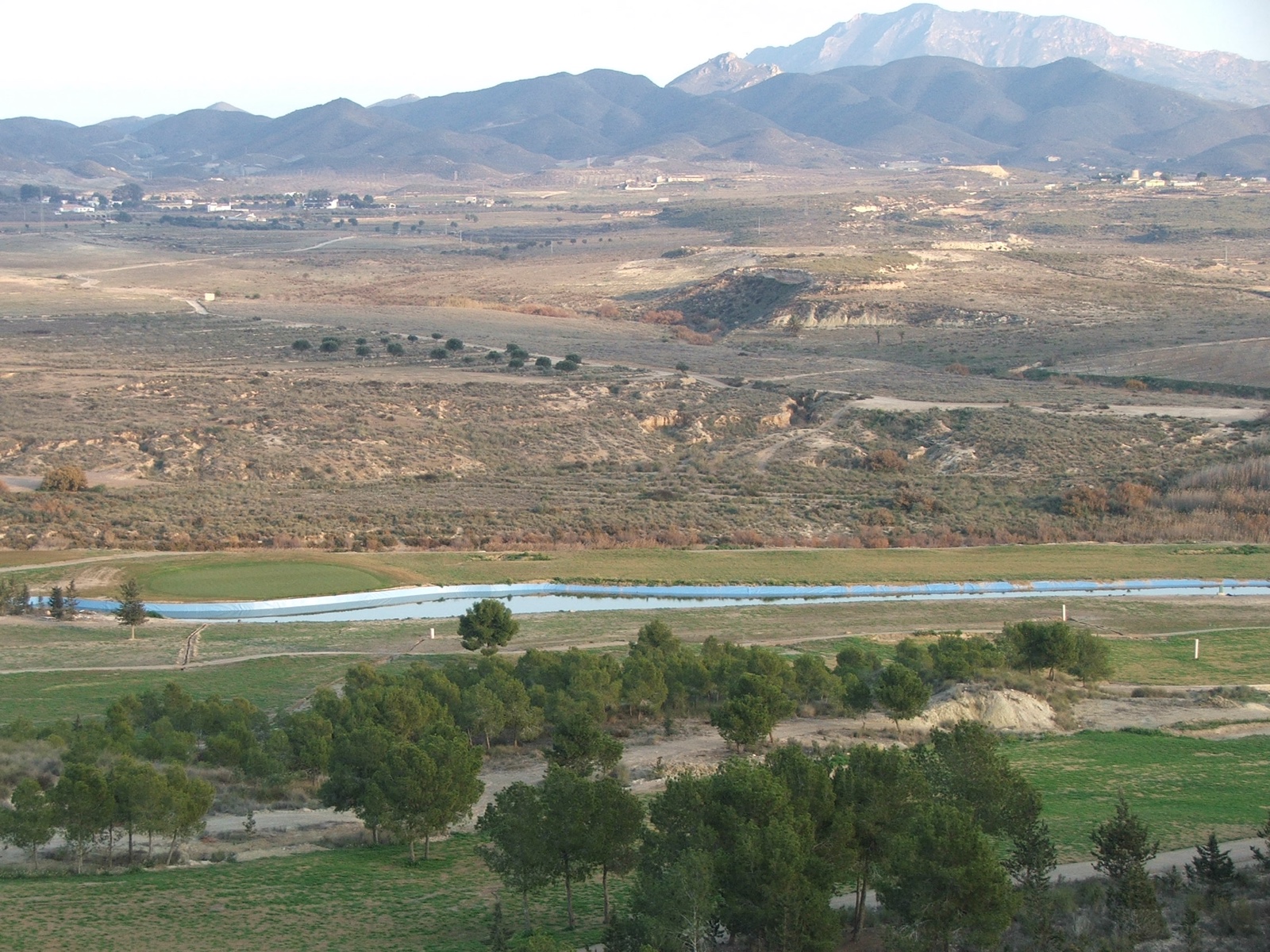 Camposol golf course under construction with the estate spreading behind, January 2006