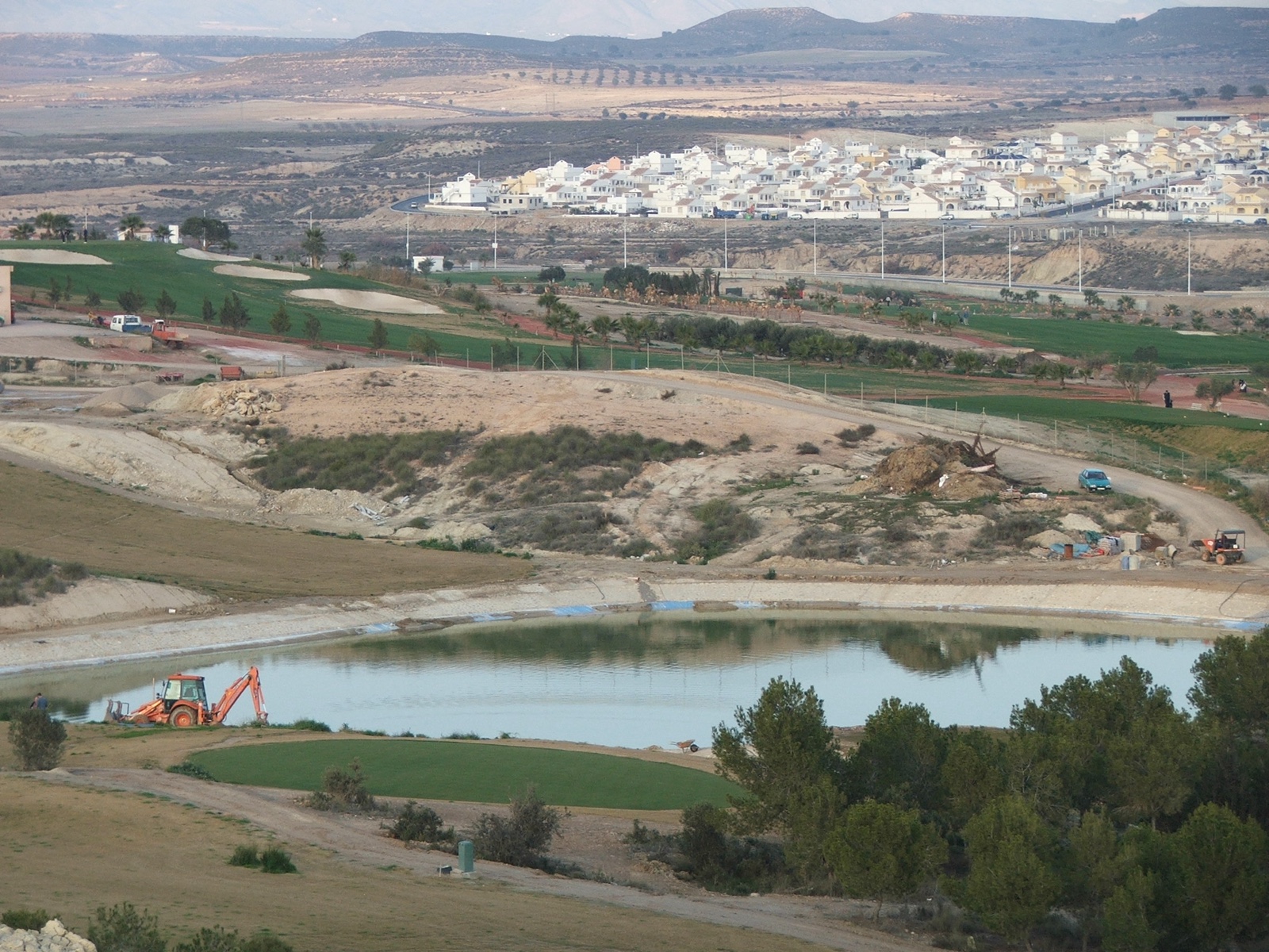 Camposol golf course under construction with the estate spreading behind, January 2006