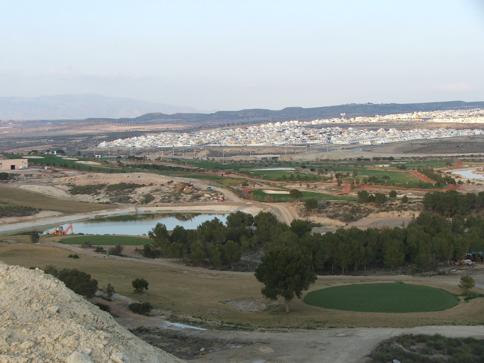 Camposol golf course under construction with the estate spreading behind, January 2006