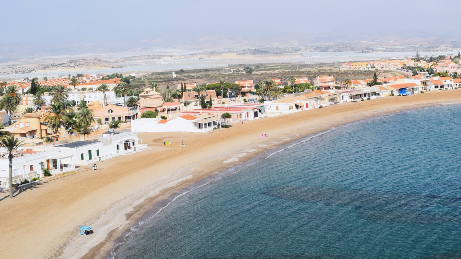 The seafront and beach at Puerto de Mazarron